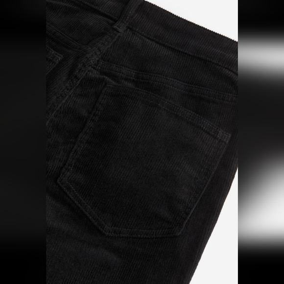 Black corduroy straight leg pants - Picture 7 of 12